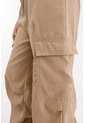 Pantalón Tipo Parachute Crudo Para Niña de Tennis