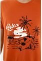 Camiseta Naranja Relax Para Hombre de Tennis