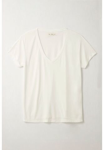 Tennis Camiseta Con Cuello En V Cruda Para Mujer Tennis