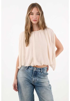 Tennis Camisa En Tela Liviana Y Vaporosa Crudo Con Diseño Limpio Para Mujer