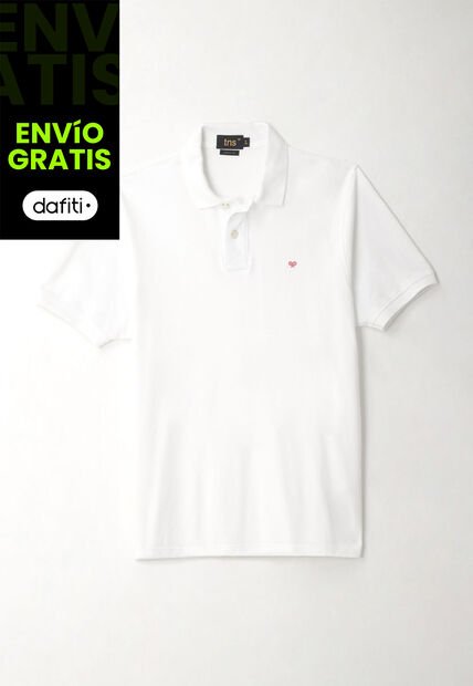 Tennis Polo Blanca Con Raqueta Multicolor Para Hombre