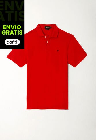 Tennis Polo Roja 100% Algodón Para Hombre Tennis