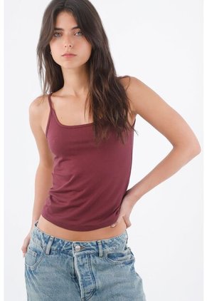 Tennis Camiseta Morada De Tiras Para Mujer