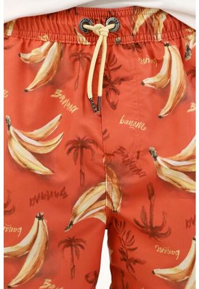 Tennis Pantaloneta De Baño Con Estampado De Bananas Para Hombre