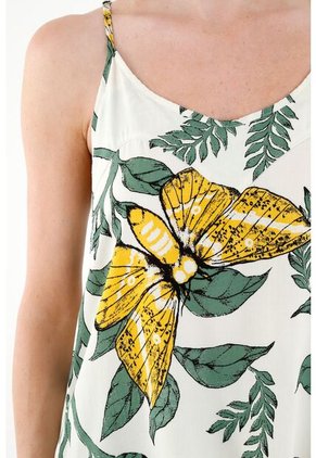 Pijama Corta Con Estampado De Mariposas Para Mujer