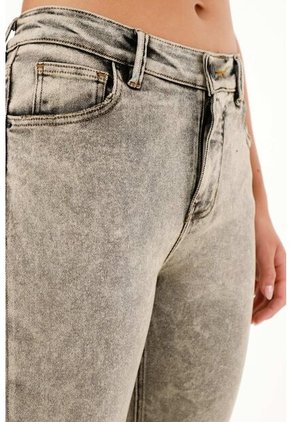 Tennis Jean Jegging Tiro Alto Gris Para Mujer
