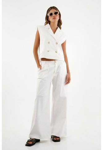 Tennis Chaleco Blanco Tipo Sastre Para Mujer Tennis