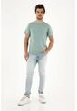 Tennis Jean Super Skinny Tiro Medio Claro Para Hombre de Tennis
