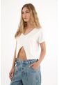 Tennis Camiseta Con Escote En V Crudo Para Mujer de Tennis