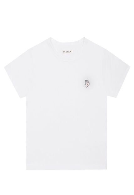 Tennis Camiseta Blanca Con Estampado Para Mujer