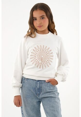Buzo Crudo Con Aplique Decorativo Para Niña Tennis