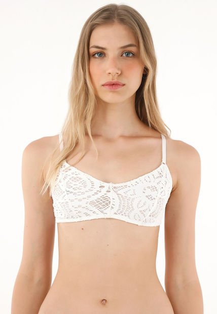 Top De Diseño Tejido Crudo Para Mujer