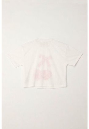 Camiseta Básica Con Estampado De Cerezas Crudo Para Niña