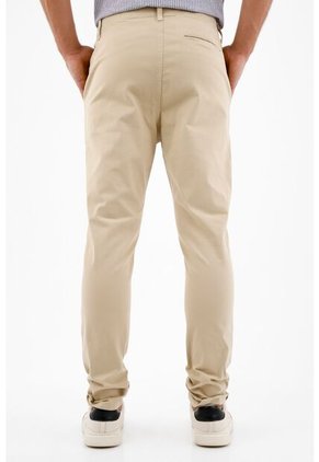 Pantalón Café Tipo Chino Para Hombre