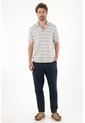 Tennis Camisa Tipo Bowling Preteñida A Rayas Para Hombre de Tennis