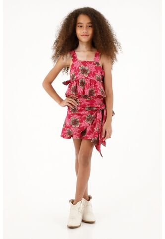 Camisa Con Estampado De Flores Para Niña Tennis