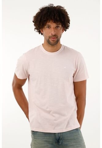 Camiseta Manga Corta Rosada Para Hombre Tennis