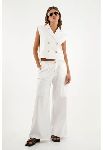 Tennis Chaleco Blanco Tipo Sastre Para Mujer Tennis