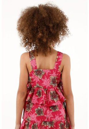 Camisa Con Estampado De Flores Para Niña