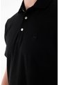 Tennis Polo Con Raqueta Bordada Negra Para Hombre de Tennis
