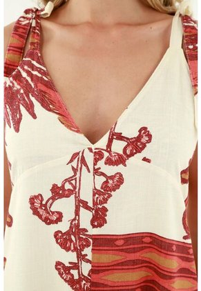 Vestido De Tiras Estampado Para Mujer