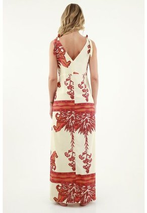 Vestido De Tiras Estampado Para Mujer