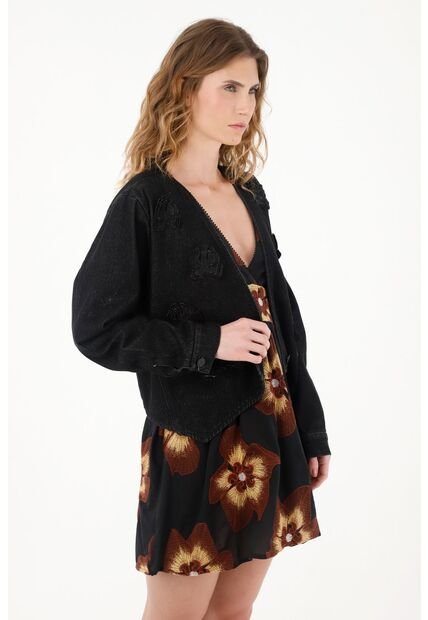 Tennis Chaqueta Torera Con Apliques De Flores Para Mujer