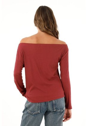 Tennis Camiseta Cuello Bandeja Roja Para Mujer