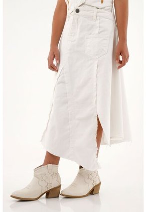 Falda Larga Crudo Para Niña