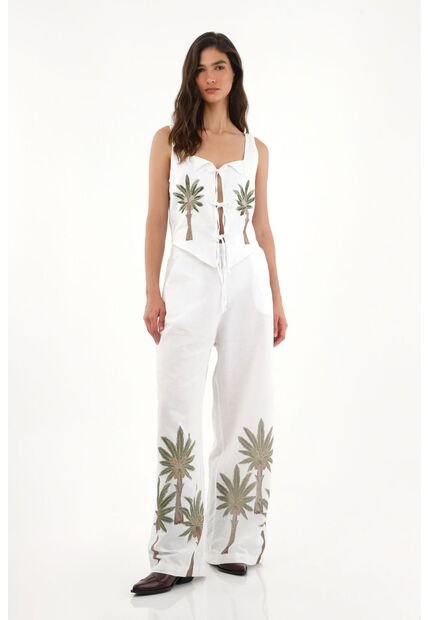 Tennis Chaleco Con Ajuste De Sesgos Blanco Para Mujer