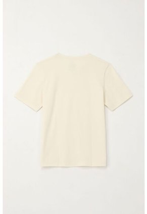 Camiseta Básica Con Raqueta Bordada Crudo Para Niño