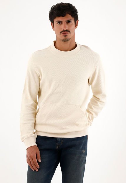 Buzo Crudo De Diseño Cerrado Para Hombre