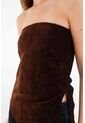 Tennis Camiseta Strapless En Tela Tipo Velvet Café Para Mujer de Tennis