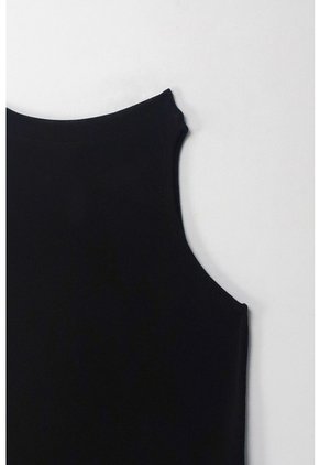 Tennis Camiseta En Tela Tejida Con Brillo Negra Para Mujer