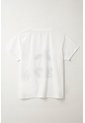 Tennis Camiseta Con Estampado Localizado Blanca Con Detalle Fruncido Para Mujer de Tennis