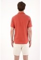 Tennis Camisa Manga Corta En 100% Lino Naranja Para Hombre de Tennis