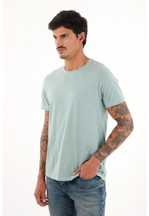 Tennis Camiseta En Tela Jersey Verde Para Hombre