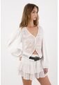 Tennis Camisa Con Transparencia Y Bordado Crudo Para Mujer de Tennis