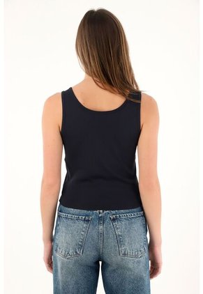 Tennis Camiseta Negra Ajustada Para Mujer