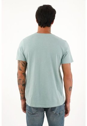 Tennis Camiseta En Tela Jersey Verde Para Hombre