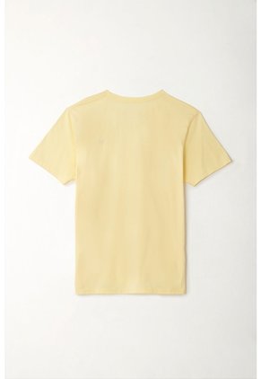 Tennis Camiseta Amarilla Manga Corta Para Hombre