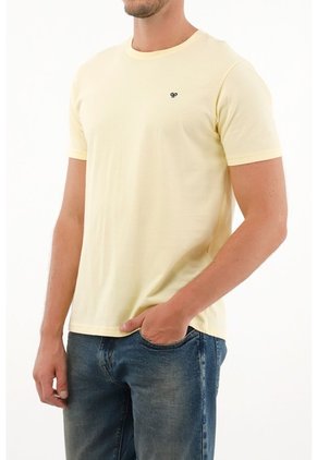 Tennis Camiseta Amarilla Manga Corta Para Hombre
