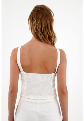 Tennis Camisa Blanca Tipo Corsé Para Mujer