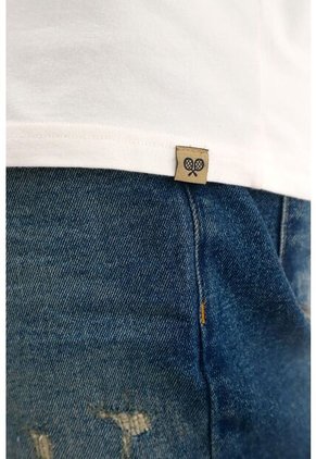 Tennis Camiseta Manga Corta Crudo Para Hombre