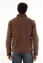 Abrigo Con Cuello En Corduroy Café Para Hombre de Tennis