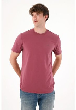 Camiseta Con Raqueta Estampada Roja Para Hombre