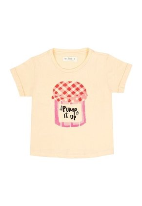 Camiseta Manga Corta Amarilla Para Niña