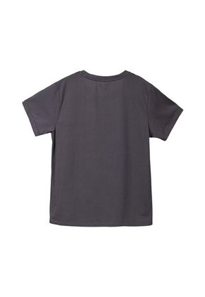 Camiseta Estampada En Frente Gris Para Mujer