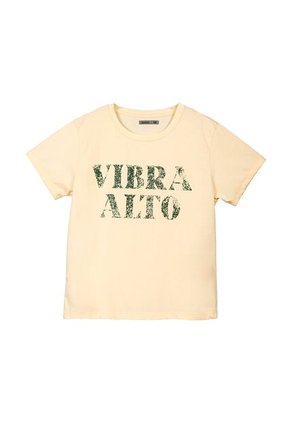 Camiseta Básica Amarilla Para Mujer