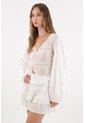 Tennis Camisa Con Transparencia Y Bordado Crudo Para Mujer de Tennis